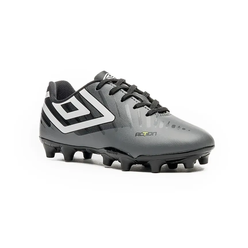 Umbro Chuteira ACTON JR FG U07FB00287-812 GrafitePretoBranco Sint -4-